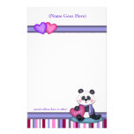 Oso de panda y efectos de escritorio personalizado papelería personalizada
