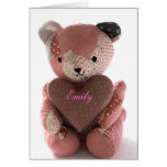 oso de peluche acolchado con el corazón Emily del  Tarjetas