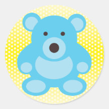 Oso de peluche azul claro pegatina