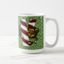 Oso de peluche con diseño del bastón de caramelo tazas de café
