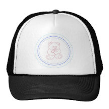 Oso de peluche del muchacho gorras de camionero