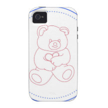 Oso de peluche del muchacho iPhone 4/4S funda