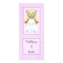 Oso de peluche lindo de la novia del boda invitacion personal 