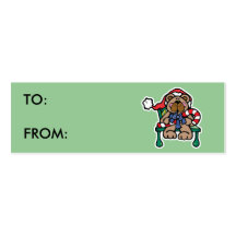 oso de peluche lindo del navidad, A: DE: etiquetas Plantillas De Tarjetas Personales