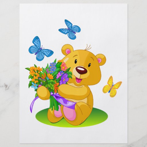 Oso de peluche lindo tarjetas publicitarias