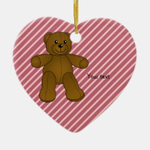 Oso de peluche marrón lindo ornamente de reyes