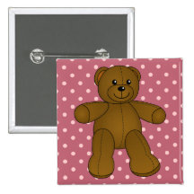 Oso de peluche marrón lindo pins