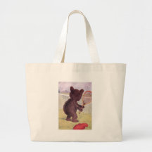 Oso de peluche que juega a tenis bolsa