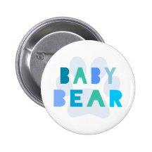 Oso del bebé - azul pin