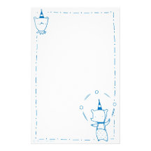 Oso del circo que hace juegos malabares papelería personalizada