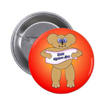 Oso del día de madres pin