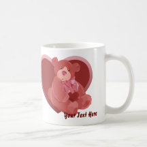 Oso del el día de San Valentín Taza De Café