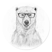 Oso del friki pegatinas