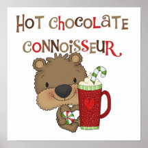 Oso del muchacho del perito del chocolate caliente posters