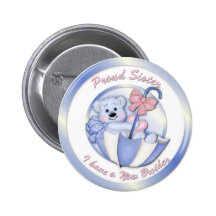 Oso del paraguas - hermana - muchacho pin