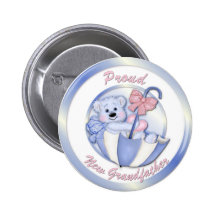 Oso del paraguas - nuevo abuelo - muchacho pins