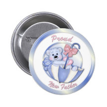 Oso del paraguas - nuevo papá - muchacho pin