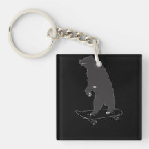 oso del patinador llaveros