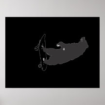 oso del patinador poster