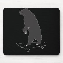 oso del patinador tapete de ratón
