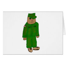 Oso del soldado tarjetón