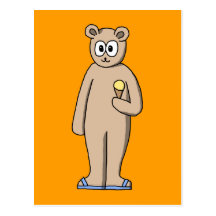 Oso en verano tarjetas postales