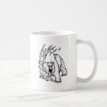 oso enojado taza