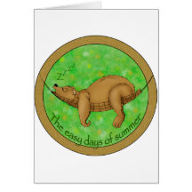oso fácil del verano tarjetas