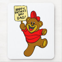 Oso feliz del día de padre alfombrillas de ratones