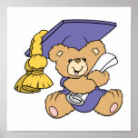 Oso graduado lindo de la graduación poster