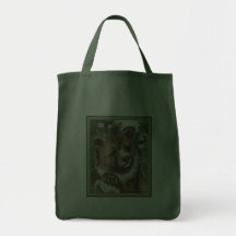 Oso grizzly Cub Bolsa Lienzo