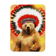 ¡Oso indio del nativo americano! Iman Rectangular