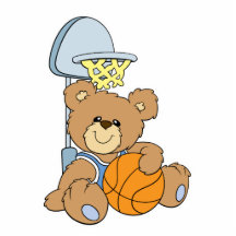 Oso lindo del baloncesto esculturas fotograficas