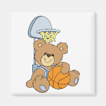 Oso lindo del baloncesto imán