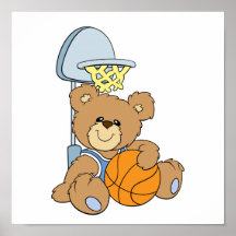Oso lindo del baloncesto impresiones