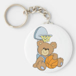 Oso lindo del baloncesto llavero