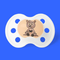 Oso malhumorado del corazón chupetes