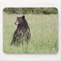 Oso negro Mousepad Tapetes De Ratón