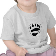Oso-pata (blanca) camiseta