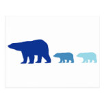 Oso polar azul tarjetas postales