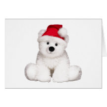 Oso polar de Santa Felicitaciones