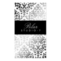 oso polar del damasco 311-Dazzling Tarjetas De Visita