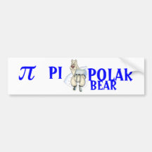 OSO POLAR DEL PI - HUMOR ETIQUETA DE PARACHOQUE