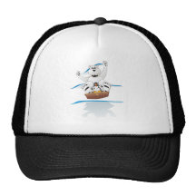 Oso polar del pingüino gorras de camionero
