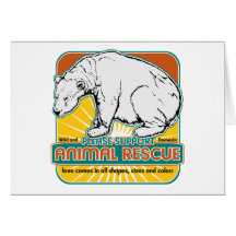 Oso polar del rescate animal tarjeta