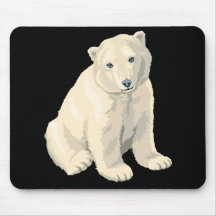 Oso polar en peligro tapete de raton