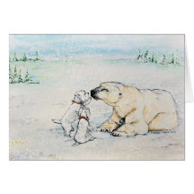Oso polar Westies Tarjetón