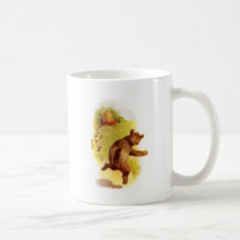Oso que corre de abejas taza