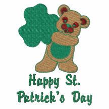 Oso y trébol de peluche del día de St Patrick feli