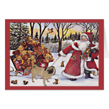 Osos de Santa de la tarjeta de Navidad del barro a